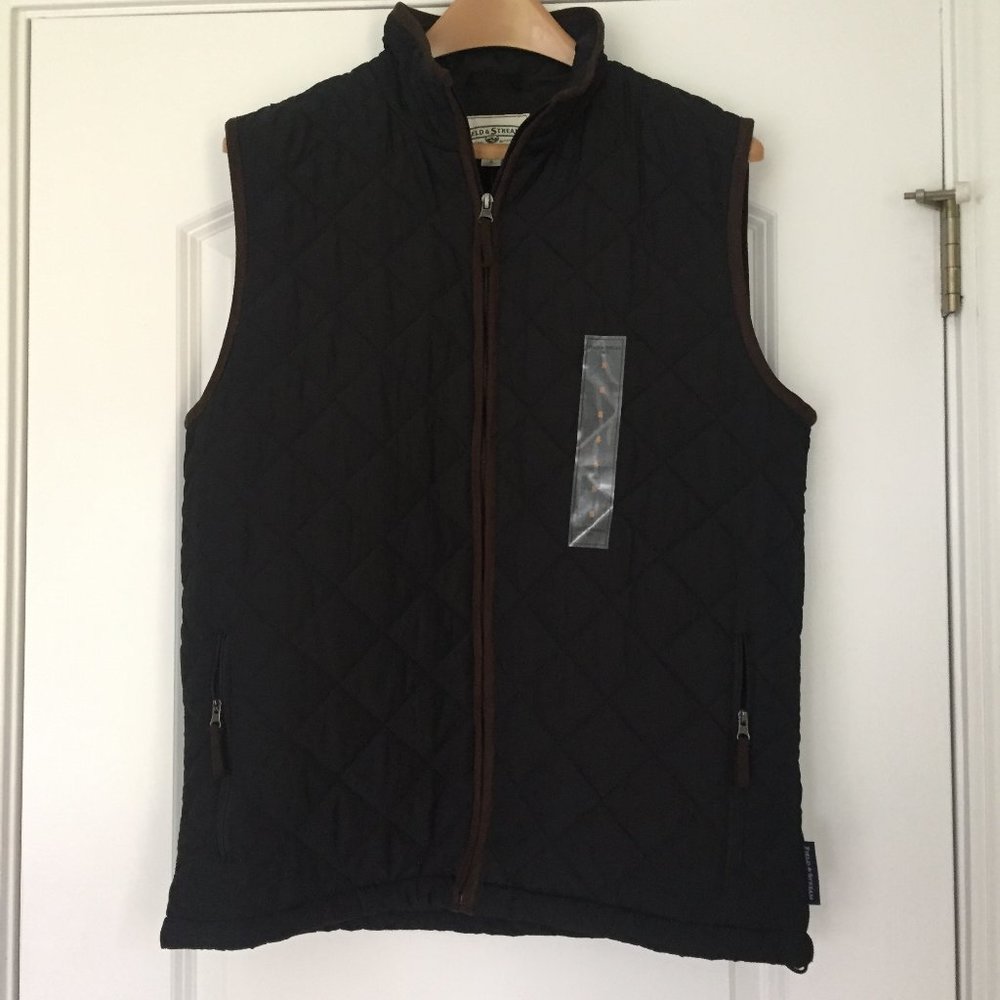 Navy Quilted Adjustable Vest